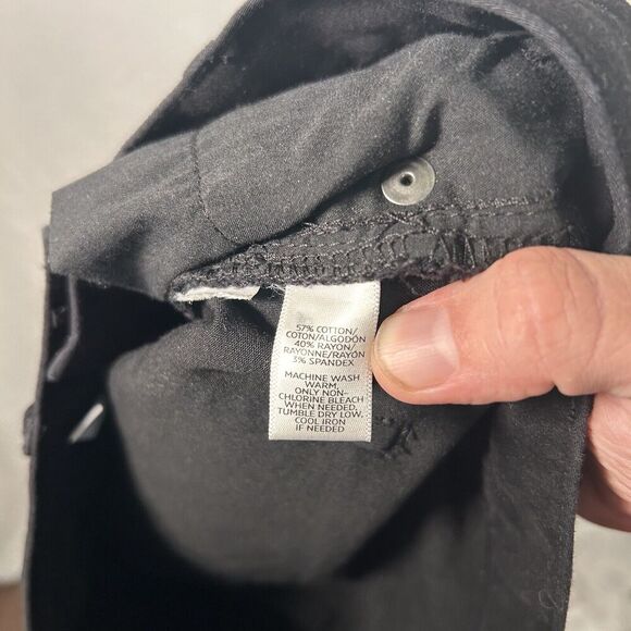 LOFT Pants Legging Women's 2 26 Black Cotton Blend Mid Rise Button Zip - Picture 10 of 10